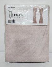 Ikea LENDA 55X98 (250cm) Curtains w/ Tie Backs, Light Pink, One Pair, 10... - £29.75 GBP