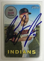 Cody Allen Signed Autographed 2018 Topps Heritage Baseball Card - Clevel... - $15.00