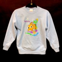 NWOT Girl&#39;s Disney Store Sweatshirt Brianna Making a Splash Nemo Light Blue - £17.17 GBP