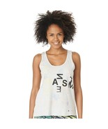 STELLA MCCARTNEY X ADIDAS S16120 Yoga Graphic Sport Tank  Pearl Grey ( L ) - $118.77