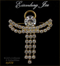 Eisenberg Ice Signed Rhinestone Angel Pin (#J873) - £39.54 GBP