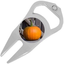 Festive Fall Pumpkin Golf Ball Marker Divot Repair Tool Bottle Opener - £9.43 GBP