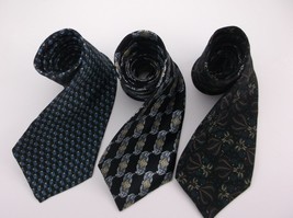 SET 3 IMPORTED SILK TIES STAFFORD EXECUTIVE GANT AND ZYLOS GEORGE MACHAD... - £7.86 GBP