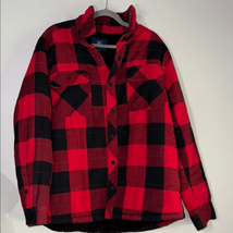George Red and Black Checkered Shirt Jacket - $15.68
