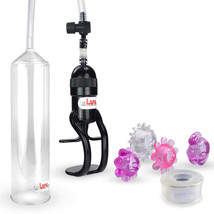 LeLuv Penis Vacuum Pump EasyOp Zgrip with Clear Sleeve and 4 Jelly Rings - £19.50 GBP