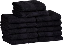 Premium Salon Towel 16x27 Bulk Pack Of 12,24 Quick Dry Towel Set Black - £31.90 GBP