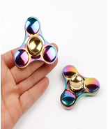 UFO Spinner Fidget Rainbow Tri-Vision Toy - 1x w/Random Color and Design - £6.02 GBP