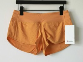 NWT LULULEMON Speed Up Low Rise 2.5&quot; Lined Shorts MNOR Mandarin Orange S... - £52.13 GBP