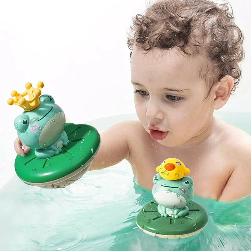 New Baby Bath Toys Electric Spray Water Floating Rotation Frog Sprinkler... - £12.38 GBP