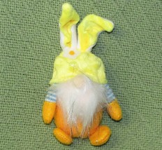 Easter Bunny Gnome Decorative Hanging Ornament Orange Yellow Rabbit Ears 7&quot; - £8.63 GBP