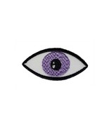 Purple Eye Embroidered Applique Iron On Patch 2.1&quot; x 1&quot; Lavender Eyeball... - £3.84 GBP