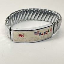 Six Flags- Over Mid America Stainless Steel Bracelet with Picture Slot - £4.81 GBP