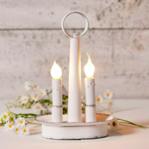 Double Accent Light in Rustic white Tin - $985.63 MXN