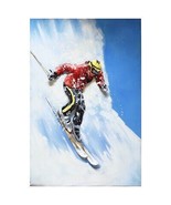 Empire Art Direct PMO-180320-3248 32 x 48 in. Skiing Hand Painted Primo ... - £244.49 GBP