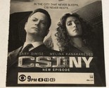 CSI NY Tv Guide Print Ad Gary Sinese Melina Kanakarades TPA17 - £4.68 GBP