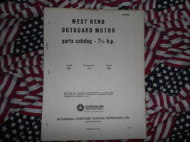 1965 Chrysler Outboard 7.5 7 1/2 HP Parts Catalog - £15.98 GBP