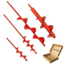 Maxccino Set Of 4 Garden Ground Earth Spiral Auger Drill Bits For 3/8&quot; Hex Drive - £30.49 GBP