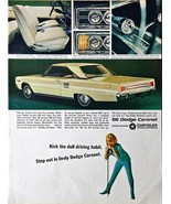 Dodge Coronet Car Advertising Chrysler Motors Corp Vintage Print Ad 1965 - $14.46 CAD