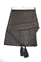 New 6FT Gothic Damask BLACK TABLE RUNNER w/TASSELS Swag Dresser Scarf De... - $6.62