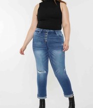 Kancan Curvy Eternity Mid Rise Slim Straight Jean Medium Wash - $41.00