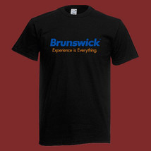 Brunswick Bowling Logo Men&#39;s Black T-Shirt Size S-5XL - £11.76 GBP+
