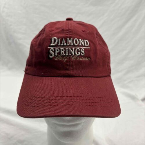 Primary image for Ahead Diamond Springs Golf Course Baseball Cap Burgundy Embroidered Cotton OS