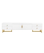 U-Can TV Stand for 65+ Inch TVs: Modern Entertainment Center with Storage - $215.99