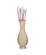 Uniquewise 37.4 x 13.8 x 13.8 in. Tall Modern Handmade Bamboo Floor Vase... - $350.37 CAD