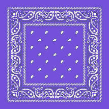 Light Purple - 6Pcs Paisley Print Bandana 100%Cotton Cover Head Warp Scarf - £17.56 GBP
