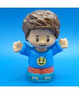 Fisher Price Little People Hispanic Boy Figure Blue Smiley Shirt Brown H... - $231.96 MXN