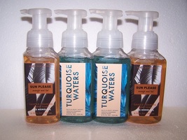 Bath &amp; Body Works Turquoise Waters &amp; Mango Mai Tai Gentle Foaming Soap Set of 4 - £30.44 GBP