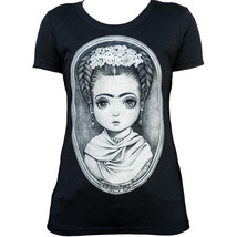 Black Market Art Lil Frida Tattoo Women&#39;s Black Tee S-M-L-XL-2XL Kahlo T... - £19.77 GBP