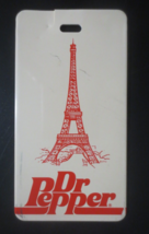 Dr Pepper with Eiffel Tower Luggage Tag Used No tag and small tear on tip - $0.99