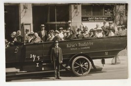 Antique Real Photo POSTCARD- German Tour BUS-&quot;Käse&#39;s Rundfahrfen&quot; 1913 - £14.15 GBP