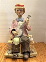 Hand painted Porcelain Clown with Banjo - Melody in Motion by Waco - £29.10 GBP