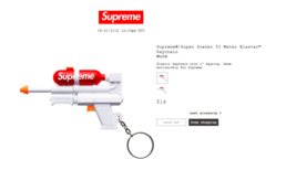 New Supreme Super Soaker 50 Water Blaster Keychain White New Authentic In Hand! - £72.31 GBP