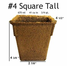 CowPots #4 Square Tall Pot - 330 pots - £114.32 GBP