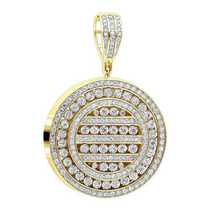 2.50 Ct Round Cut Diamond Cluster Gorgeous Pendant 14K Yellow Gold Plated  - £143.87 GBP