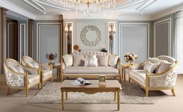 Exquisite Gold &amp; Ivory Living Room Ensemble - $10,095.00