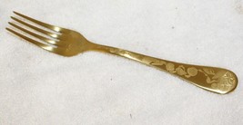 Mepra Venere Ice Oro 8.25&quot; Gold Dinner Fork ~ Salesman Sample ~ New ~  I... - $944.61 MXN