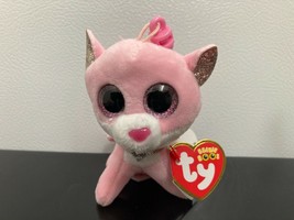 *Fiona*  Ty Beanie Boo 3&quot; Key Clip ~ Pink Cat ~  Cute! ~ MWMT!! ~ - £4.61 GBP