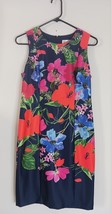 Eliza J Floral Sleeveless Fitted Lined Dress Women&#39;s Size 6 Petite - $382.59 MXN