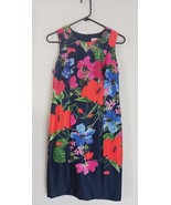 Eliza J Floral Sleeveless Fitted Lined Dress Women&#39;s Size 6 Petite - $382.59 MXN