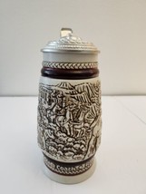 Beer Stein Avon Cowboy Roping Chuckwagon Cattle Drive Stage Coach Exclusive 1980 - £12.38 GBP