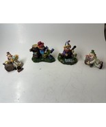 Clown Sculpture Lot Of 4 Resin - £29.22 GBP