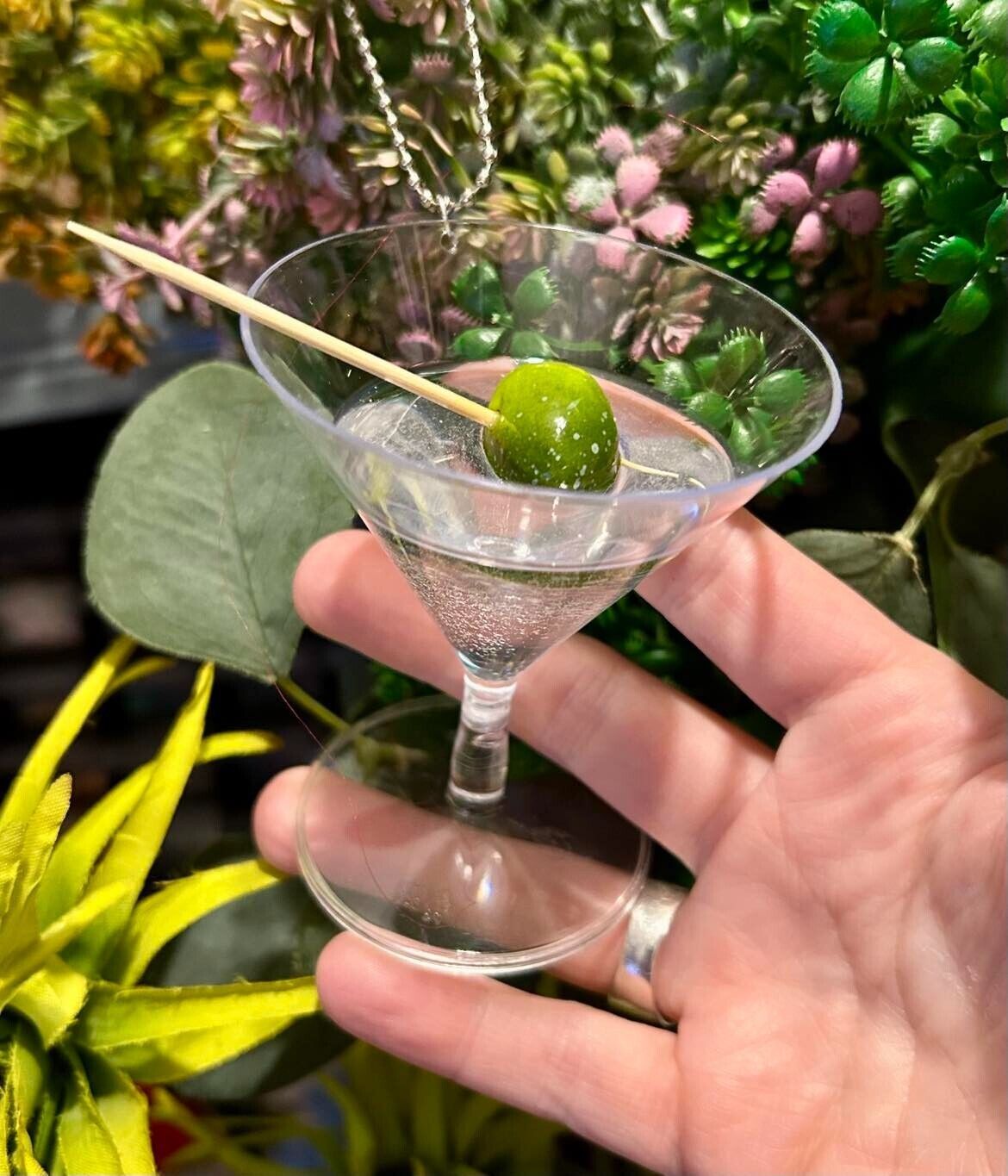 Unique MARTINI GLASS BAUBLE hanging decoration CHRISTMAS TREE car HANDMA... - $18.83