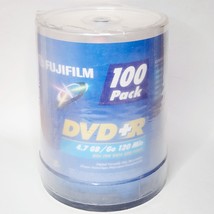 Fujifilm 100 Pack DVD+R 4.7 GB 120 Min Blank Recordable Disk Video Data SEALED - $23.70