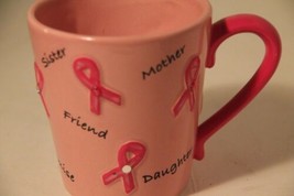 Lolita Breast Cancer Awareness Coffee Mug Pink Ribbon Mother Daughter Friend Sis - £22.16 GBP