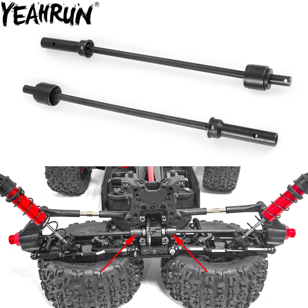 Yeahrun Steel Front Cvd Dog Bone With Sleeves Drive Shaft For 1/5 Kraton 8S Rc - £37.91 GBP