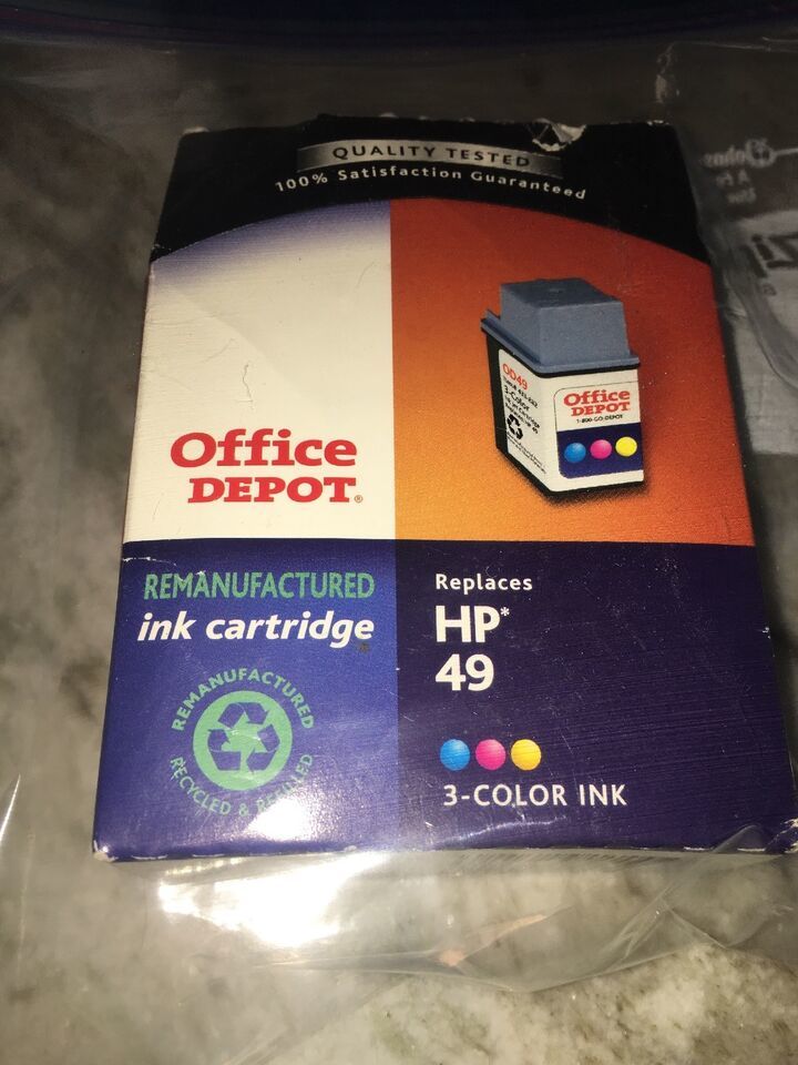 Office depot remanufactured ink Cartridge For  HP 49 TRI COLOR - $12.75